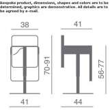 Steel stool with height adjustment Mrozow