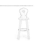 Bar stool with footrest Vadue