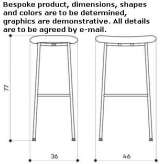 High stool with footrest Briennon