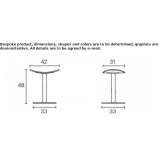 Low steel stool Soleuvre