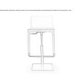 High leather stool with gas lift Usquert