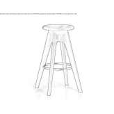 Stool with footrest Daule