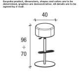 Height adjustable stool Lurano