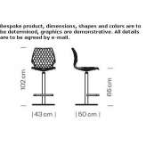 Swivel stool made of polypropylene Ossana