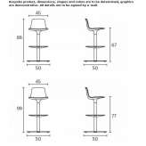 High polypropylene stool with footrest Chameza