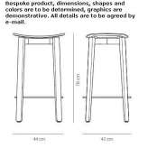 Fabric bar stool with footrest Lota