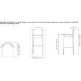 High beech stool with integrated cushion Crondall