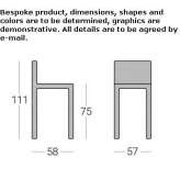 High stool made of steel and polypropylene with backrest Silz