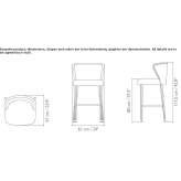 High fabric stool with footrest Mazagon