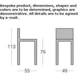 High stool made of steel and polypropylene with backrest Selongey