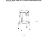 Terrazzo bar stool with footrest Perols