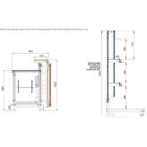 Illuminated steel bar counter Dereyani