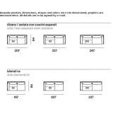 Sofa materiałowa segmentowa 3-osobowa Pagno