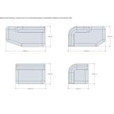 Modułowa sofa segmentowa Tarsolt