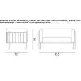 Sofa materiałowa 2-osobowa Lekenik