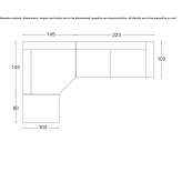 Segmentowa sofa materiałowa Mitwitz