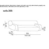 Sofa materiałowa 3-osobowa Muse