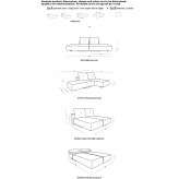 Sectional modular 4-seater fabric sofa Formosa