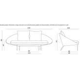 Sofa materiałowa 3-osobowa Dabrowa