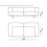 2-seater fabric sofa Yoakum