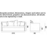 4-seater sofa with removable cover Cavedine