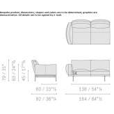 Skórzana sofa segmentowa z szezlongiem Eferding