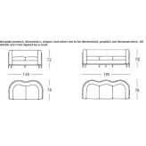 Sofa with removable cover Cesa