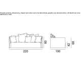 4-seater fabric sofa with a removable cover Cavedine