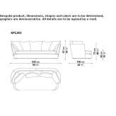 Sofa materiałowa 3-osobowa Geluveld