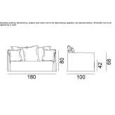 Fabric sofa with removable cover Cavedine