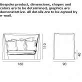 Two-seater sofa with high backrest Cavedine