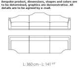 Modułowa 4-osobowa sofa materiałowa Colwich