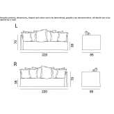 Fabric sofa with removable cover Cavedine
