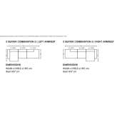 Modular 3-seater sofa Mureck