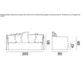 Fabric sofa with removable cover Cavedine