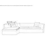 Modular fabric sofa Dospat