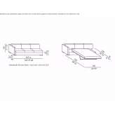 Materiałowa rozkładana sofa ze zdejmowanym pokrowcem Ampezzo