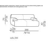 Sofa materiałowa ze zdejmowanym pokrowcem Lundamo