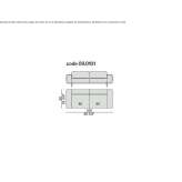 Sofa materiałowa 2-osobowa Acos