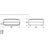 Aksamitna sofa segmentowa Redcar