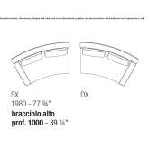 Upholstered sectional sofa Kovilj