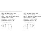 3-seater sofa with a chaise longue Summaga