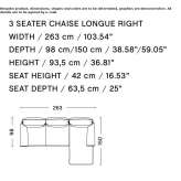 3-seater sofa with a chaise longue Summaga
