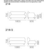 Leather 2-seater sofa Flen