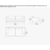 2-seater fabric sofa on wheels Velo