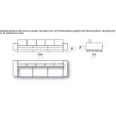 Sofa materiałowa 4-osobowa Genissac