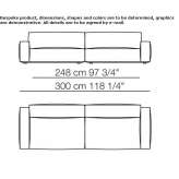 Sofa materiałowa 2-osobowa Canita