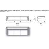 3-seater fabric sofa Weissach