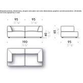 Segmentowa sofa materiałowa Dorotea