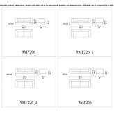 Sectional fabric sofa Berchem